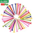 thumbnail image 2 of 100 Pcs PE Plastic Golf Training Tees Assorted Colors Professional Durable Plastic Golf Tees Bulk (Random Colors) 83mm, 2 of 6
