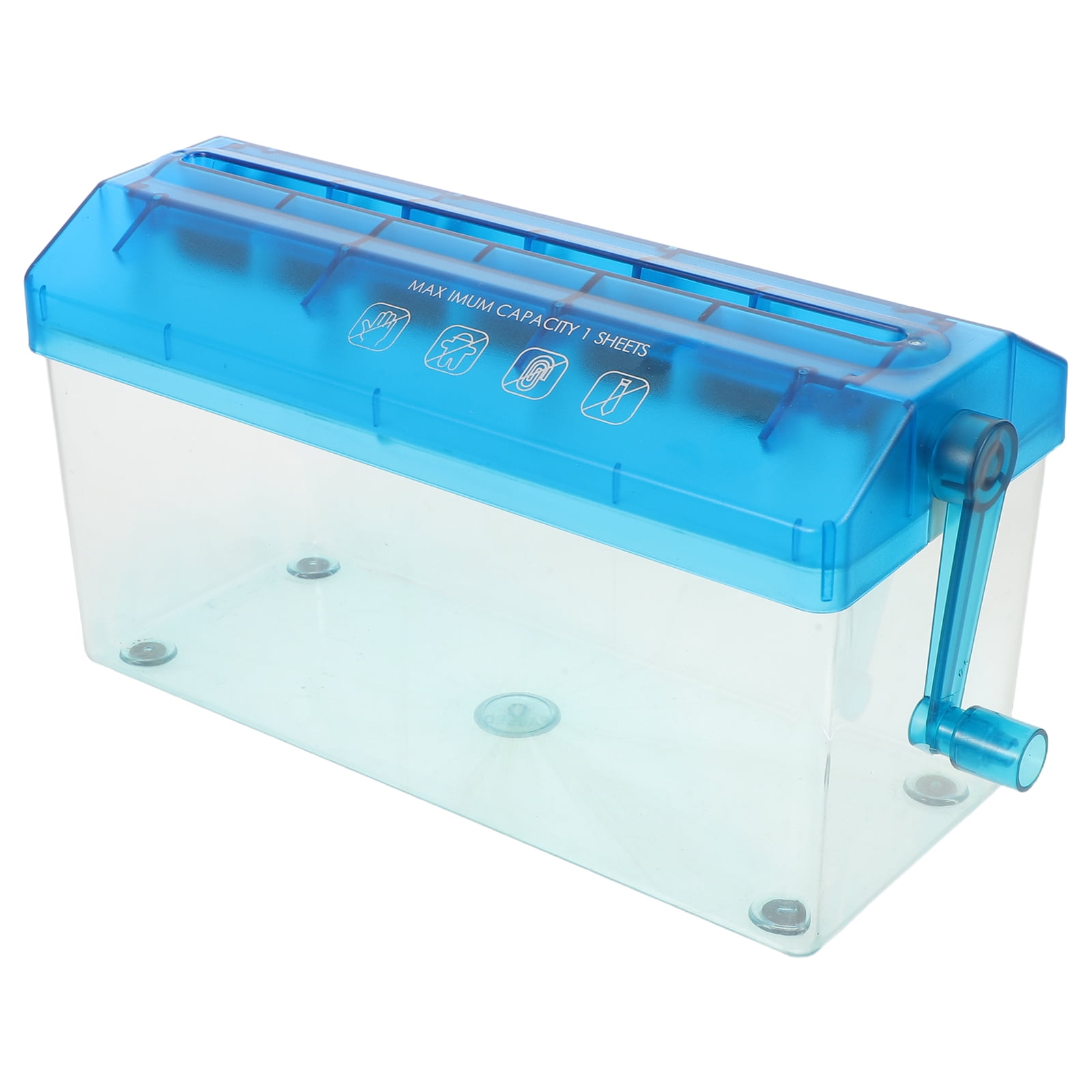 KALLORY Hand Crank Paper Shredder for A4 Documents - Manual Desktop Paper Cutter for Home Office Use - Portable Stationery