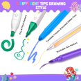 thumbnail image 3 of 70PCS Mermaid Washable Markers Set with Glitter Pencil Case,Art Supplies for Kids Ages 4-6-8,Drawing Coloring Art Craft Kits for Girls with, 3 of 7