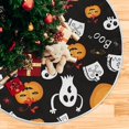 thumbnail image 5 of FMSHPON Halloween Pumpkin Xmas Christmas Tree Skirt Stand Mat for Holiday Party Decoration Indoor Outdoor 36 inches, 5 of 6