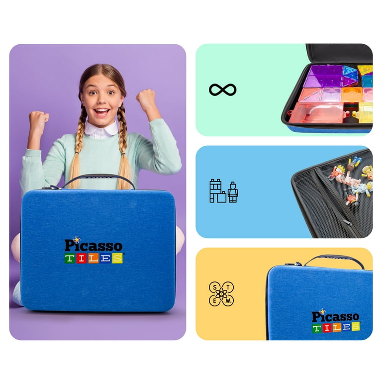 PicassoTiles Toy Carry Case Storage Box Organizer Portable Travel