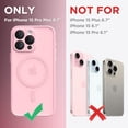 thumbnail image 2 of Magnetic for iPhone 15 Pro Max Case, [Compatible with MagSafe] [Full Camera Protection] Shockproof Protective Slim Translucent Matte Phone Case for iPhone 15 Pro Max 6.7'', Peach Pink, 2 of 8