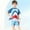 White, variant on ITSAME Boys Split Swimsuit 3-Piece(2-12T), with Swim Hat Print Top and Swim Trunks Quick-Dry Summer Fashion Surfing Swimwear Gray 3-4T