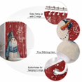 thumbnail image 3 of Let it Shower Curtain, 66" x 72", Snow Christmas Snowman Snowflake Red Waterproof Bathroom Curtain Washable Shower Curtain Set with 12 Hooks, 3 of 6