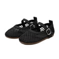 thumbnail image 6 of Owordtank Girls Mesh Ballet Flats – Round Toe Fishnet Ballerina Flats, Buckle Strap, Casual Comfortable Office Mary Jane Shoes, 6 of 6