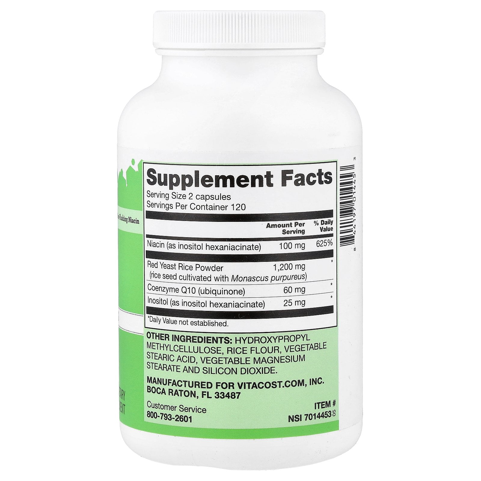 Vitacost Red Yeast Rice & CoQ10, 240 Vegetarian Capsules