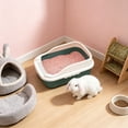 thumbnail image 6 of Plastic Cat Litter Box,12.2x8.3x6.3 Inch Open Top High-Sides Litter Pan Including Scoop,Large Odor-Free Low Entrance for Senior & All Cats,Green, 6 of 7