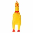 thumbnail image 1 of Yellow Screaming Rubber Chicken Pet Dog Toy Squeak Squeaker Chew Gift, 1 of 6