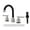 Nickel and Black, variant on Wowow Two-Handle 8" Widespread Rose Gold and Black Bathroom Faucet
