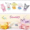 thumbnail image 2 of Sanrio Figure My Melody Kuromi Cinnamoroll Pochacco Action Figures Sleeping Suit Set Series Flocking Doll Collection Model Toy, 2 of 5