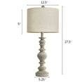 thumbnail image 6 of Oneach Farmhouse Table Lamp for Living Room Bedroom 27.5" Retro Antique White Nightstands Bedside Lamp Resin, 6 of 8