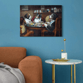 thumbnail image 2 of Rosework Framed Canvas Wall Art, 16x12 Inch, Dogs Playing Poker, Made In USA, 2 of 6