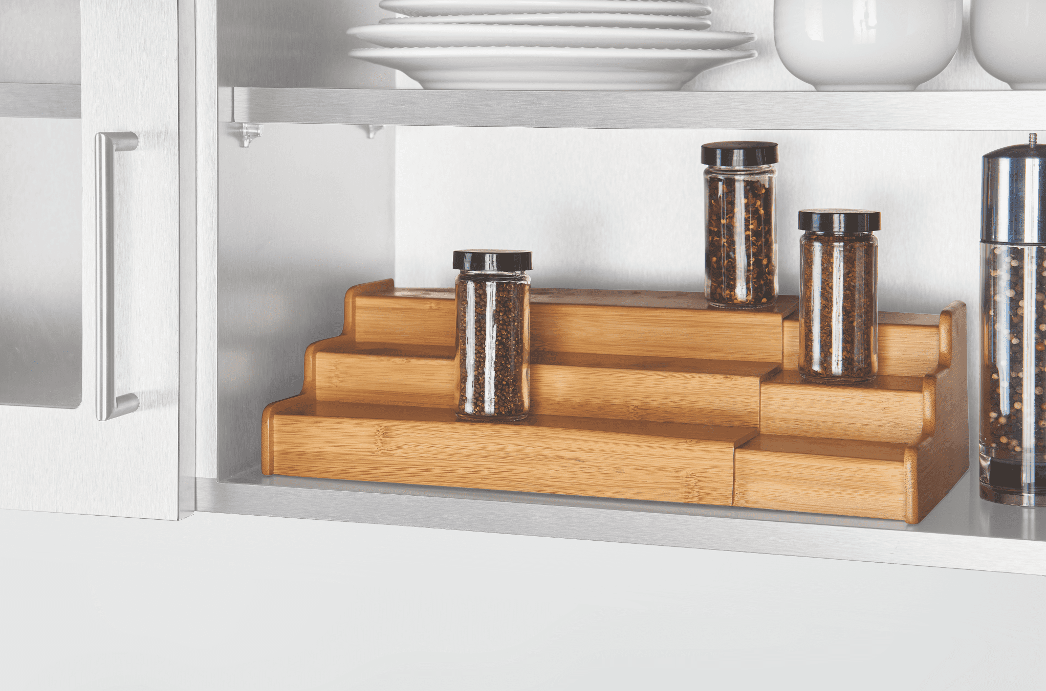 Better Homes & Gardens Natural Bamboo Expandable Spice Rack, 3-Tier