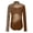 Brown, variant on HULIJA Gymnastics Leotard for Girls Long Sleeve Rhinestone Bodysuit for Lyrical Dance Performances Burgundy 6