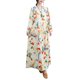 thumbnail image 1 of Vestido suelto de mujer Vintage estampado manga larga cuello redondo cintura alta Casual vestid Abanopi  Vestido, 1 of 7