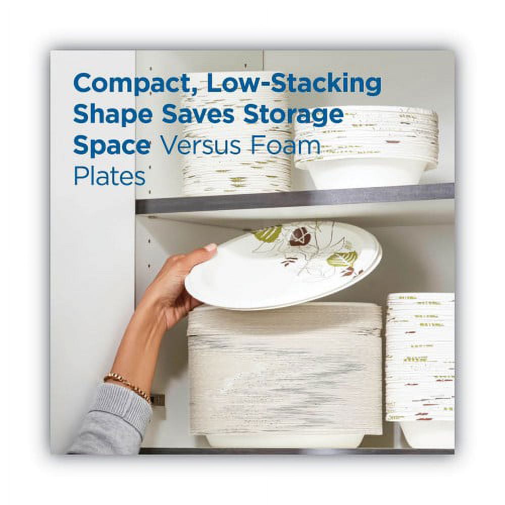 New Dixie Ultra Pathways Soak Proof Shield Heavyweight Paper Plates, 8 1/2", 125/Pack,Each