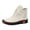 White, variant on Snow Boots for Women 2025 Stitching Fleece Lined Warm Leather High Top Fashion Sneakers Walking Work Combat Ankle Booties