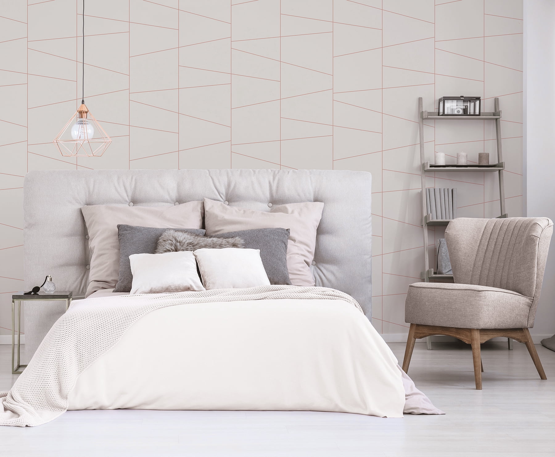 Brewster Fairmont Eggshell Deco Fracture Wallpaper