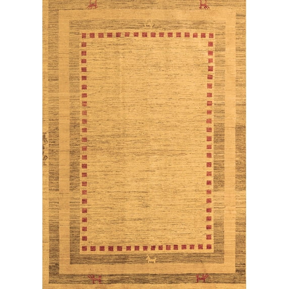 Ahgly Company Indoor Rectangle Abstract Brown Modern Area Rugs, 8' x 12'