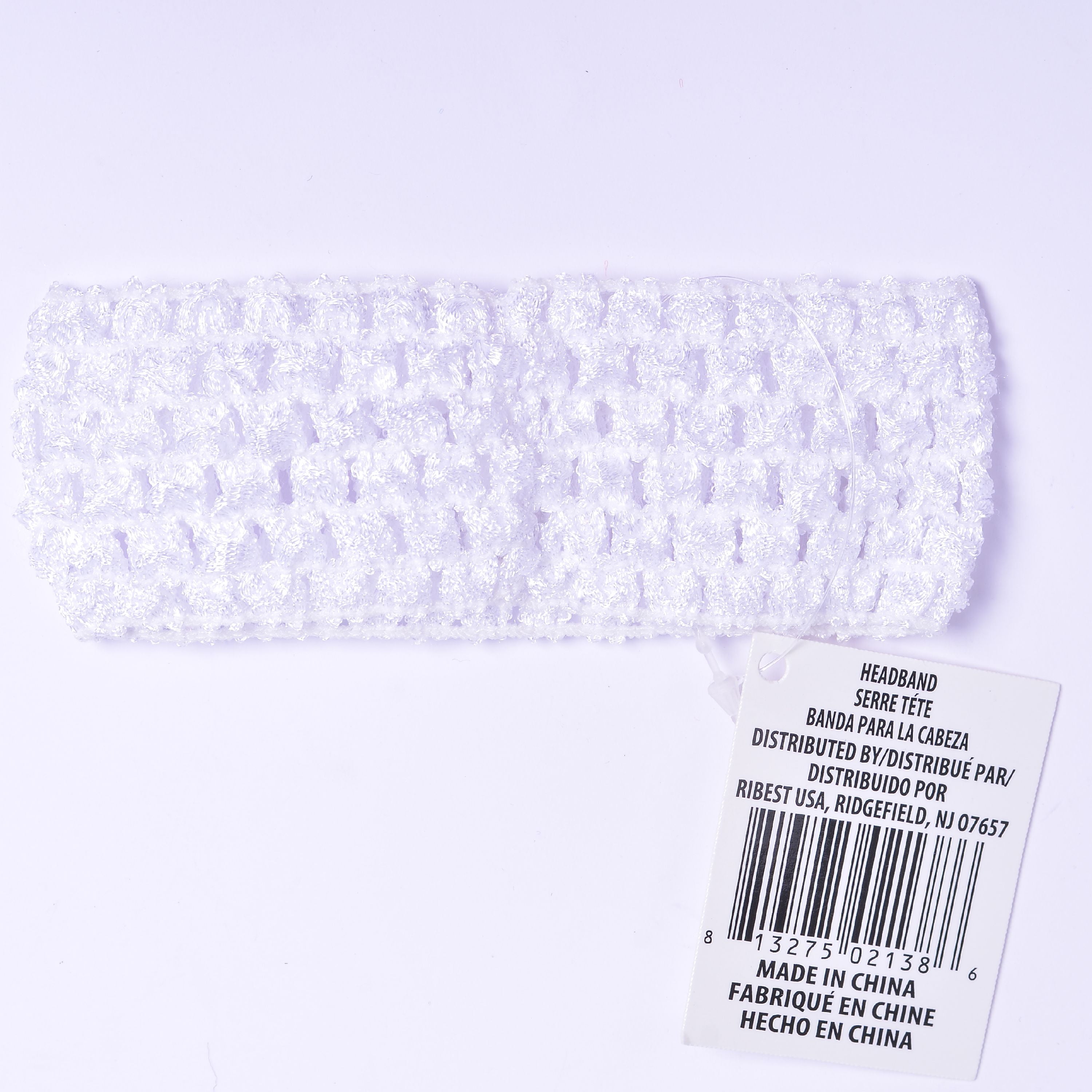 (3 pack) Yama Ribbon, Female Girls Child Accessories Knit Headband in White, 1 Count