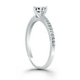 thumbnail image 2 of 14k White Gold Engagement Ring with Pave Diamond Band Size 4, 2 of 3