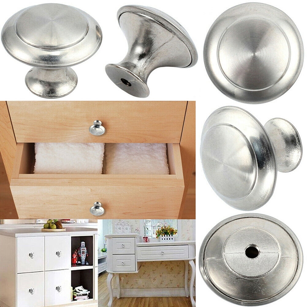 20pcs Stainless Steel Drawer Knobs Kitchen Cupboard Door Round Handles