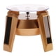 thumbnail image 1 of Expositor de joyas giratorio de 360 ​​grados con energía solar y LED Base de oro, 1 of 9