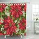 thumbnail image 1 of ABPHQTO Red Christmas Wonderful con Poinsettia Flower Pointsettia Victoriano Pointsetta Cortinas de ducha de baño impermeables Set 165x180 cm, 1 of 2
