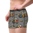 thumbnail image 4 of Kll Cartoon Tractor Men'S Cotton Boxer Briefs Underwear-Large, 4 of 9