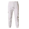 thumbnail image 3 of Diufon Cargo Pants for Men Elastic Drawstring Waist Tapered Hiking Pants Trendy Sport Pants with Pockets, 3 of 6