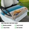 thumbnail image 5 of WIRESTER Universal Golf Cart Seat Cover, Comfortable Golf Cart Seat Towel Blanket 52 x 32 Inches, Suitable for EZGO Yamaha Icon and More, 2-Person Seats Club Cars - Seashells On The Beach, 5 of 5