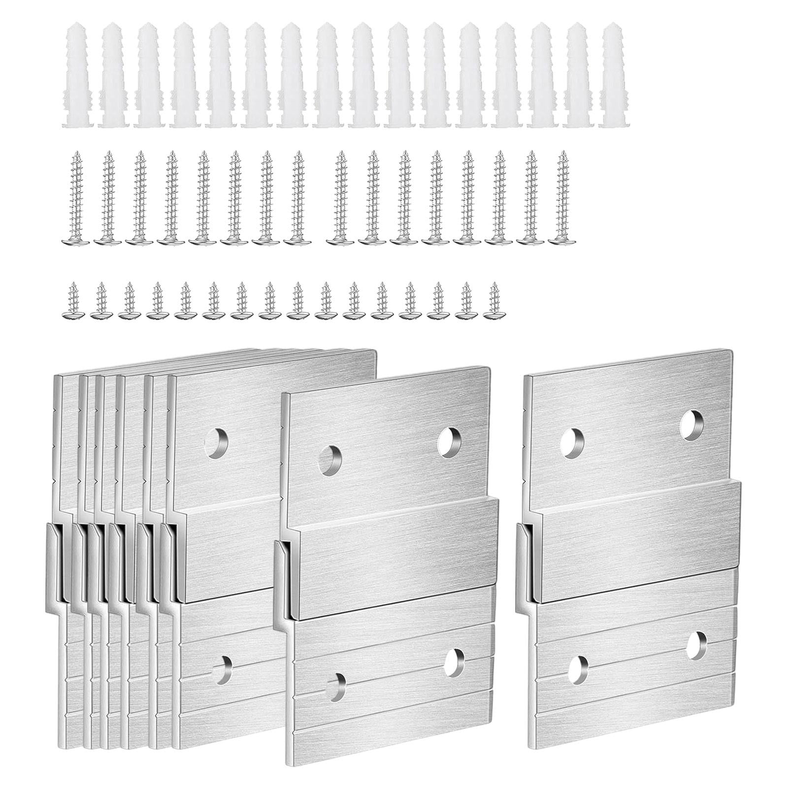 Baoblaze 8 Pairs French Cleat Picture Hanger Z Shape Clip Interlocking Wall Mount Bracket