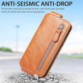 thumbnail image 7 of Zipper Wallet Case for Samsung Galaxy S22 Ultra 5G (Not S22), PU Leather [Card Holder Slot Handbag] with Adjustable Kickstand Flip Phone Cover for Samsung Galaxy S22 Ultra 5G SDLL Orange, 7 of 7