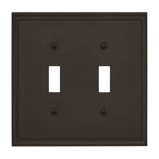 5 x 4.93 Po. Mulholland Plaque Murale à 2 Bascules, Bronze Noir