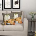 thumbnail image 6 of White Orange Pumpkin Fall Pillow Covers 16X16 Inch Sunflower Leaf Wood Decorative Couch Pillow Cases Set of 2 Autumn Thanksgiving Throw Pillows Home Decor for Room Porch Patio Couch Outdoor, 6 of 6