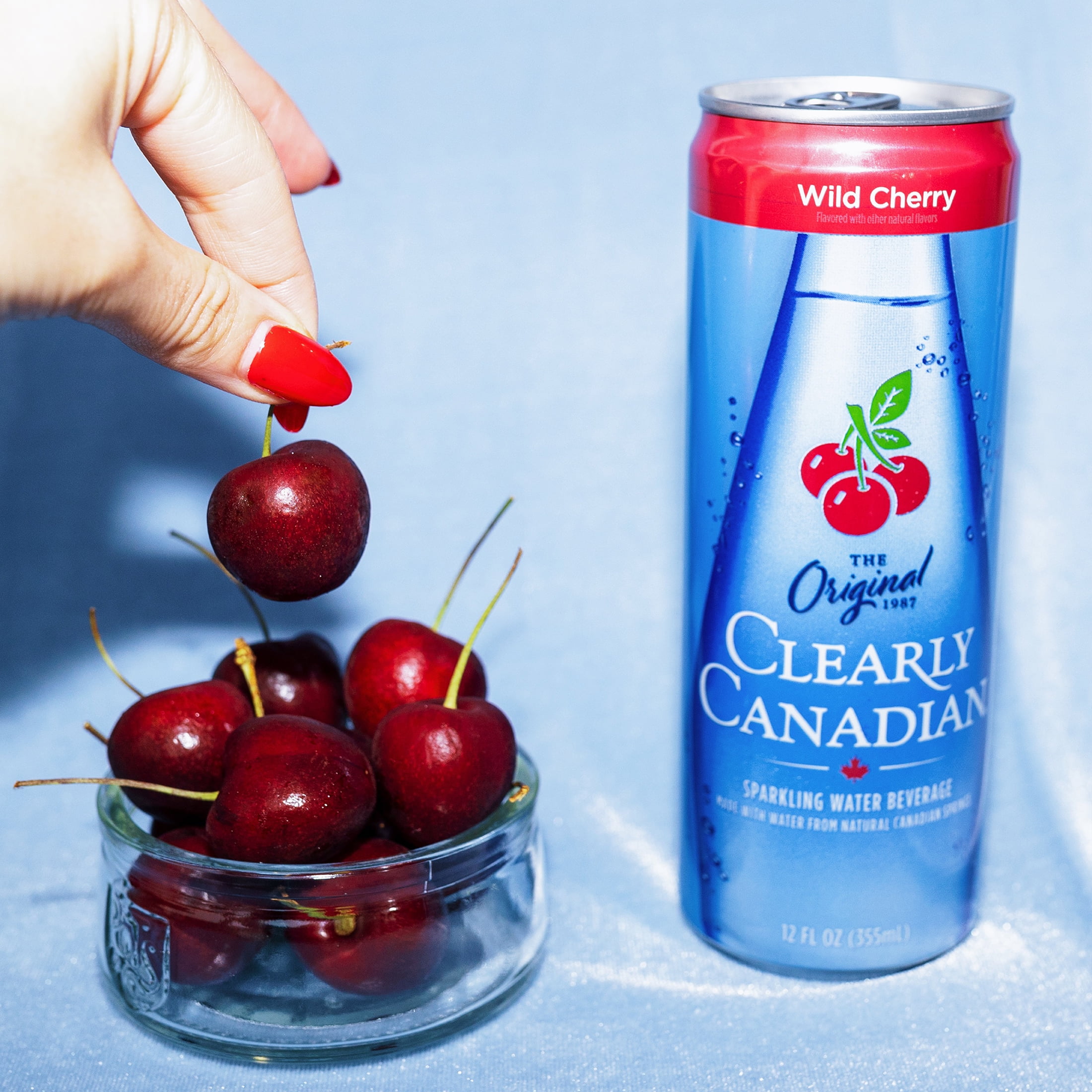 Clearly Canadian Wild Cherry Sparkling Water, 24-Pack 12 oz Cans