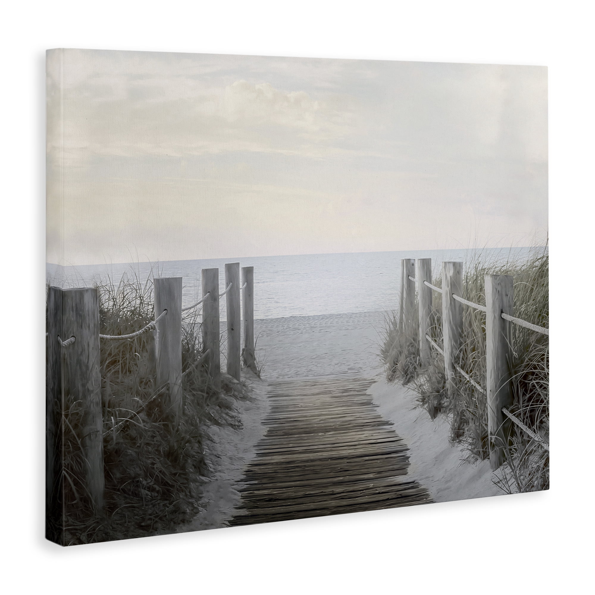 Stupell Industries Boardwalk Steps to Beach Landscape Photography Gallery Wrapped Canvas Art Print Wall Art, 30 x 24