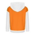 thumbnail image 6 of XUNKUSGA Hooded Sweatshirts 5-15 Yesrs Classic Waffle-Knit Plain Hoodie Fashion Color Blocked Pullover Hoodies for Girls Loose Long Sleeved Hoodies for Teen Girls With Pocket Orange, 6 of 7