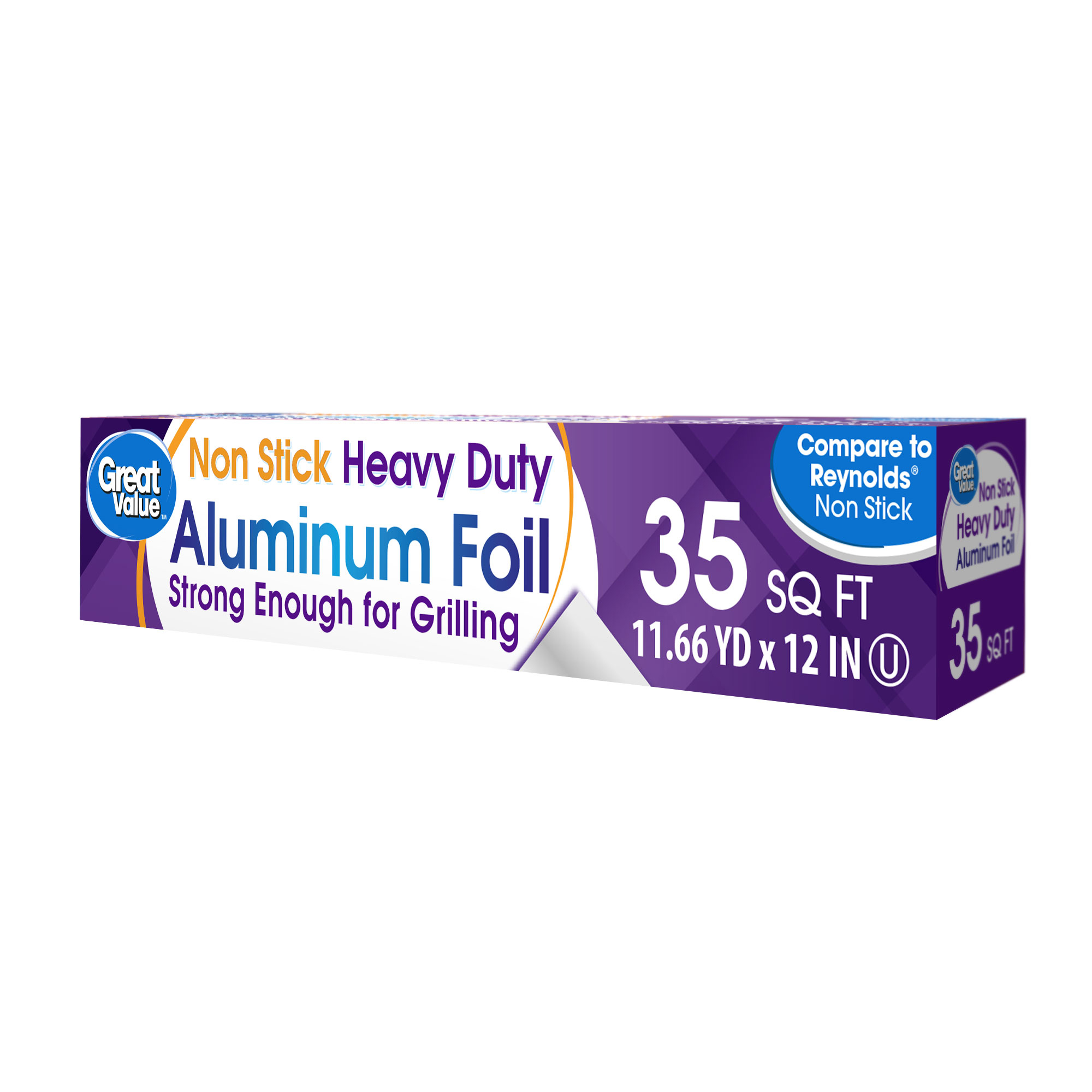 Great Value Non-Stick Heavy Duty Aluminum Foil, 35 Square Feet