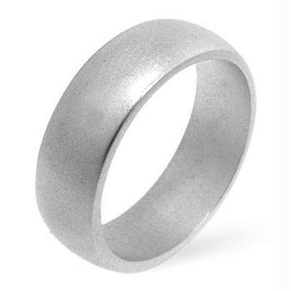 Matte Silver Wedding Band - Size : 08
