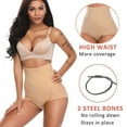thumbnail image 5 of FITVALEN Women Butt Lifter Shapewear Seamless Waist Trainer Hi-Waist Tummy Control Body Shaper Panty 2-Pack, 5 of 6