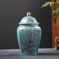 thumbnail image 2 of Modern Flower Vase Tea Tin Display Candy Jar Ceramic Jar Vase with Lid Ginger Jar, 2 of 9