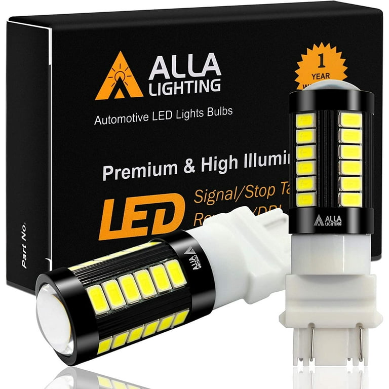 Alla Lighting 2800lm T25 3156 3157 LED Bulbs, White Reverse Lights