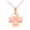 Rose, variant on Solid Gold Lucky 4 Leaf Clover Heart (10K Yellow Gold, Pendant)
