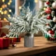 thumbnail image 4 of Adornos navideños, recortes de simulación navideña con nieve pequeña, árbol de Navidad con luz artificial, paquete de 13 ramas, recortes de plástico para decoración navideña, 4 of 6