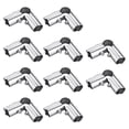 thumbnail image 1 of 10 Piezas de Conector de Tubo, Conector de Montaje de Tubería, Tubo de 25 Mm de Diámetro, Plateado, Resistente para Muebles, Contenedores de Conexión Tres conectores, 1 of 8