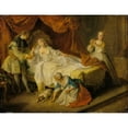 thumbnail image 2 of Nicolas Lancret 24x19 Gold Ornate Framed and Double Matted Museum Art Print Titled - The Little Dog that Shakes Money and Stones (The Little Dog Shaking Money and Gems) (C. 1737 - 1738), 2 of 4
