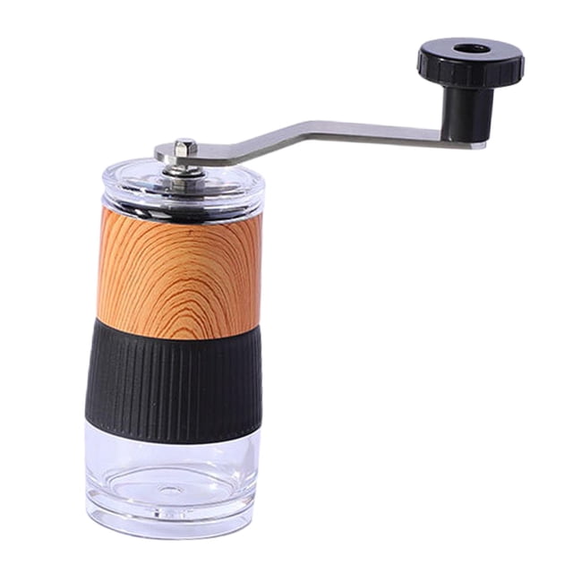 Decodeary Coffee Adjustable Manual Coffee Mill Picnic Office Silver Home for Wood