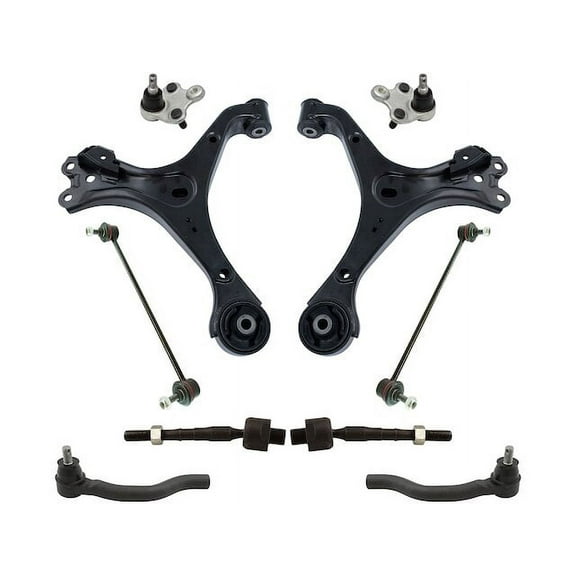 Front Control Arm Ball Joint Tie Rod End Kit 10 Piece - Compatible with 2012 Honda Civic