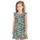 thumbnail image 1 of Fotbe Green Leopard Vestido de Dormir para Niñas de 3 a 10 Años, Mangas Cortas, Estilo Princesa, Pijama Camisón con Mangas Voladas-Medium, 1 of 6
